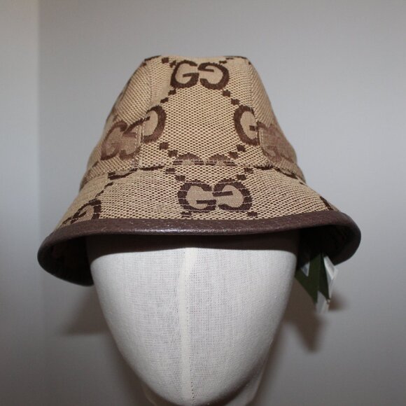 NWT GUCCI GG Jumbo Maxi Giant Fedora Bucket Hat M 57 cm 681256 UNISEX main image 2